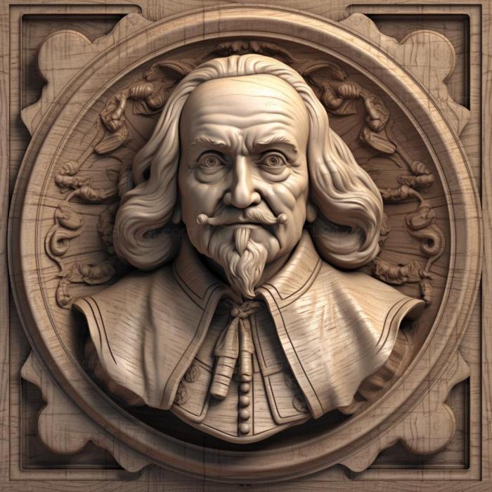 Famous (Thomas Hobbes 3, 3DFMS_7498) 3D models for cnc